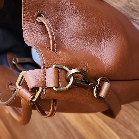 MADEWELL Lafayette Leather BUCKET Bag / EUC - Picture 6 of 13